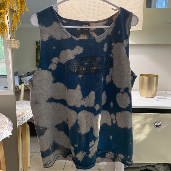 Vintage Tie Dye Harley Davidson Tank - Picture 2 of 5